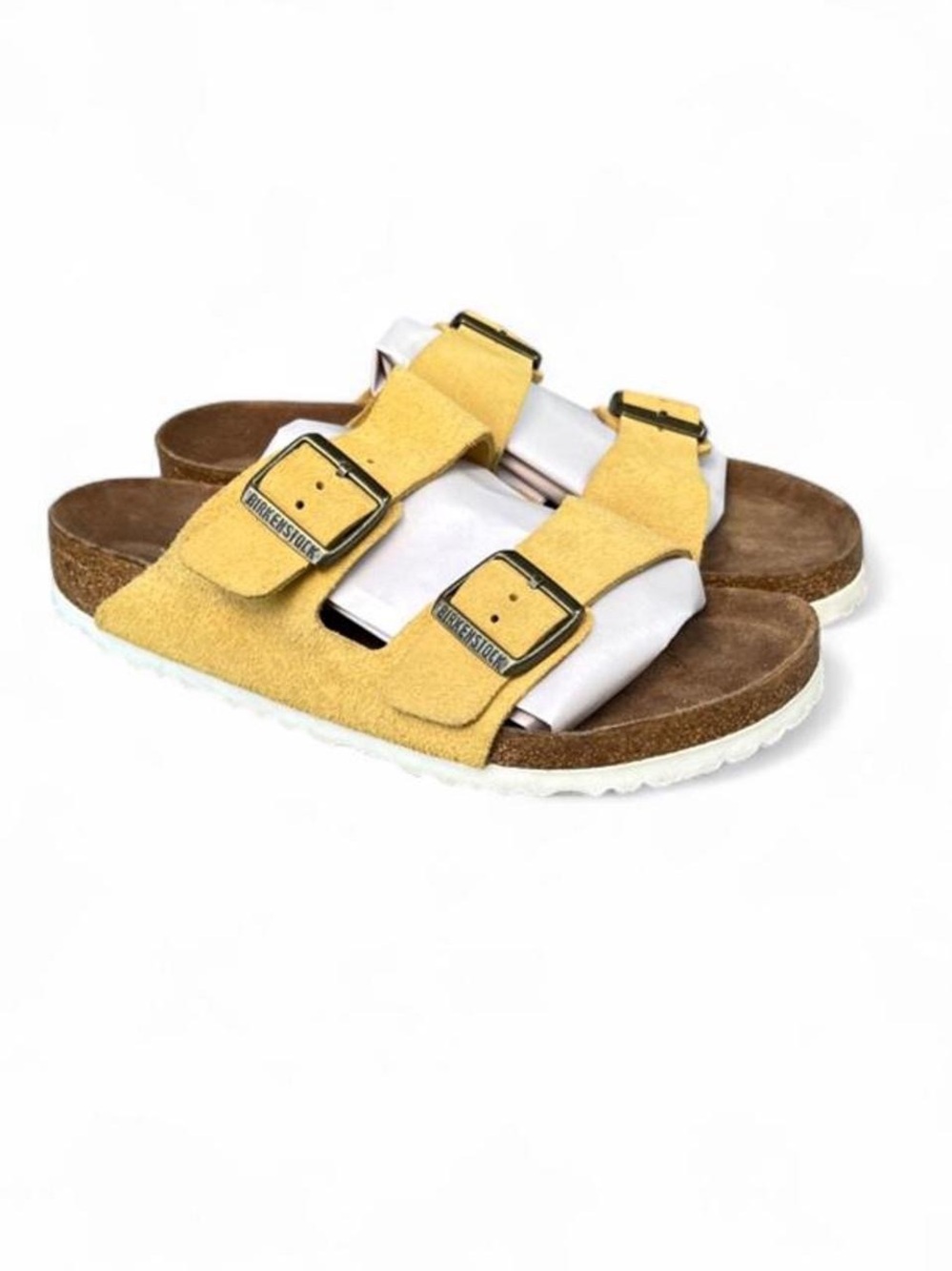 Birkenstock Arizona Ochre Yellow Suede Soft Footbed Sandals EU 40 Women’s 9 R
